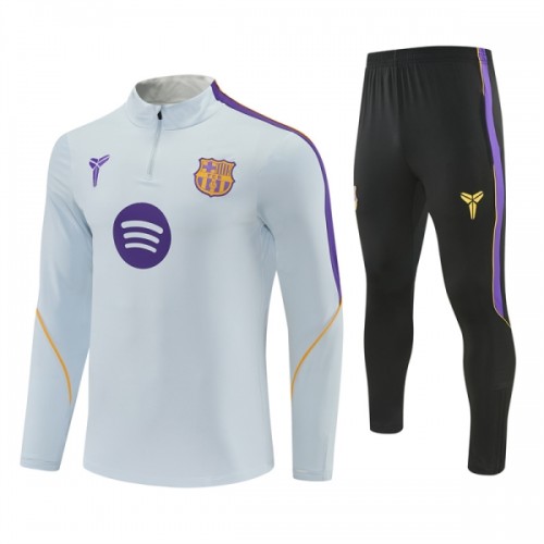 Barcelone Sweat d'Entraînement Quarter-Zip 2026-27 Blanche Pour Homme Barcelone Sweat d'Entraînement Quarter-Zip 2026-27 Blanche Pour Homme