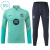 Barcelone Sweat d'Entraînement Quarter-Zip 2026-27 Verte Pour Enfant