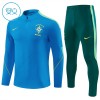 Brésil Sweat d'Entraînement Quarter-Zip 2026-27 Bleue Pour Enfant