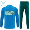 Brésil Sweat d'Entraînement Quarter-Zip 2026-27 Bleue Pour Enfant