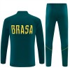 Brésil Sweat d'Entraînement Quarter-Zip 2026-27 Verte Pour Homme