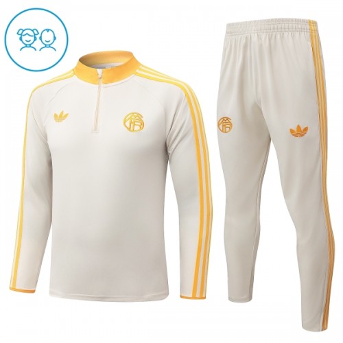 FC Bayern Munich Sweat d'Entraînement Quarter-Zip 2026-27 Blanche Pour Enfant FC Bayern Munich Sweat d'Entraînement Quarter-Zip 2026-27 Blanche Pour Enfant