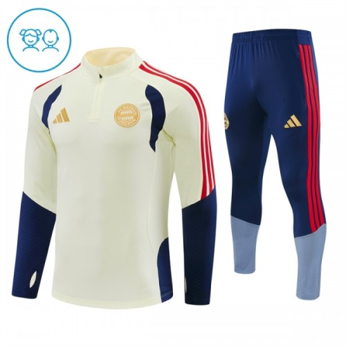 FC Bayern Munich Sweat d'Entraînement Quarter-Zip 2026-27 Blanche Pour Enfant FC Bayern Munich Sweat d'Entraînement Quarter-Zip 2026-27 Blanche Pour Enfant