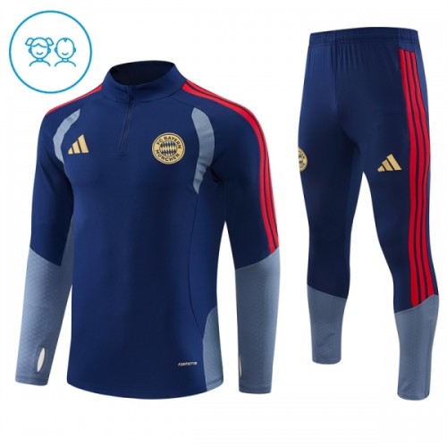 FC Bayern Munich Sweat d'Entraînement Quarter-Zip 2026-27 Bleue Pour Enfant FC Bayern Munich Sweat d'Entraînement Quarter-Zip 2026-27 Bleue Pour Enfant