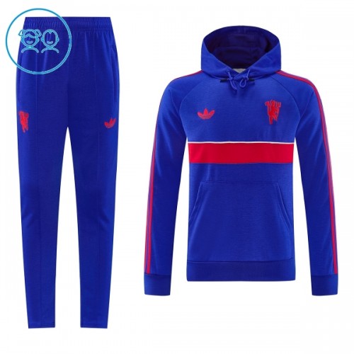 Manchester United Hoodie Sweat d'Entraînement 2026-27 Bleue Pour Enfant Manchester United Hoodie Sweat d'Entraînement 2026-27 Bleue Pour Enfant