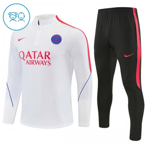 Paris Saint-Germain Sweat d'Entraînement Quarter-Zip 2026-27 Blanche Pour Enfant Paris Saint-Germain Sweat d'Entraînement Quarter-Zip 2026-27 Blanche Pour Enfant