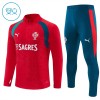 Portugal Sweat d'Entraînement Quarter-Zip 2026-27 Rouge Pour Enfant