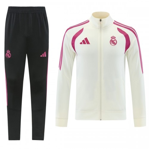 Real Madrid Ensemble Vestes d'Entraînement 2026-27 Blanche Pour Homme Real Madrid Ensemble Vestes d'Entraînement 2026-27 Blanche Pour Homme