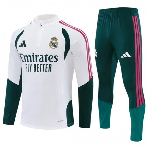 Real Madrid Sweat d'Entraînement Quarter-Zip 2026-27 Blanche Pour Homme Real Madrid Sweat d'Entraînement Quarter-Zip 2026-27 Blanche Pour Homme