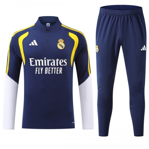 Real Madrid Sweat d'Entraînement Quarter-Zip 2026-27 Bleue Pour Homme Real Madrid Sweat d'Entraînement Quarter-Zip 2026-27 Bleue Pour Homme