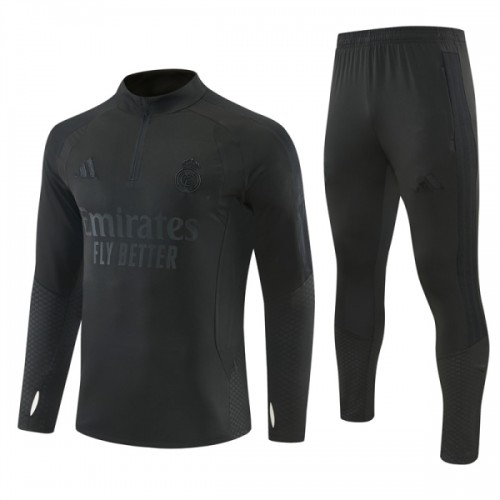 Real Madrid Sweat d'Entraînement Quarter-Zip 2026-27 Noire Pour Homme Real Madrid Sweat d'Entraînement Quarter-Zip 2026-27 Noire Pour Homme